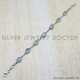 Rainbow Moonstone 925 Sterling Silver Bracelet (SJWBR-46)