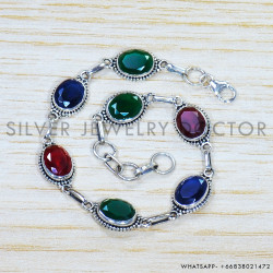 Ruby 925 Sterling Silver Bracelet (SJWBR-469) Ruby 925 Sterling Silver Bracelet (SJWBR-469)