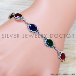 Ruby 925 Sterling Silver Bracelet (SJWBR-469)
