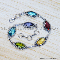 Amethyst 925 Sterling Silver Bracelet (SJWBR-472)