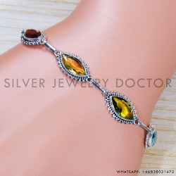Amethyst 925 Sterling Silver Bracelet (SJWBR-472)