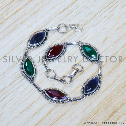 Ruby 925 Sterling Silver Bracelet (SJWBR-473) Ruby 925 Sterling Silver Bracelet (SJWBR-473)