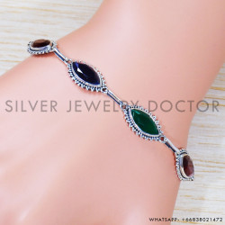 Ruby 925 Sterling Silver Bracelet (SJWBR-473)