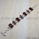 Red Onyx 925 Sterling Silver Bracelet (SJWBR-48)