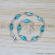 Blue Topaz 925 Sterling Silver Bracelet (SJWBR-488) Blue Topaz 925 Sterling Silver Bracelet (SJWBR-488)