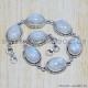 Rainbow Moonstone 925 Sterling Silver Bracelet (SJWBR-49)