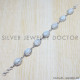 Rainbow Moonstone 925 Sterling Silver Bracelet (SJWBR-49)