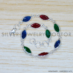 Ruby 925 Sterling Silver Bracelet (SJWBR-493) Ruby 925 Sterling Silver Bracelet (SJWBR-493)