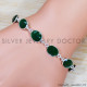 Green Onyx 925 Sterling Silver Bracelet (SJWBR-496)