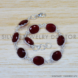 Ruby 925 Sterling Silver Bracelet (SJWBR-498) Ruby 925 Sterling Silver Bracelet (SJWBR-498)