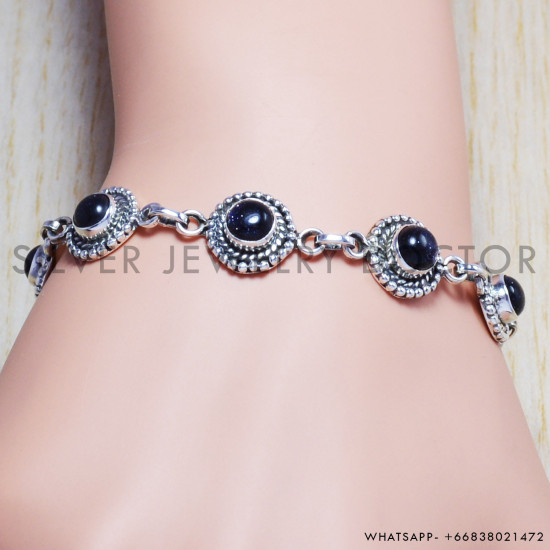 SunStone gemstone 925 sterling silver fancy jewelry new bracelet SJWBR-5