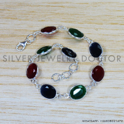 Ruby 925 Sterling Silver Bracelet (SJWBR-501) Ruby 925 Sterling Silver Bracelet (SJWBR-501)