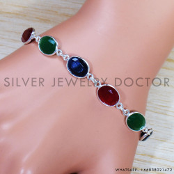 Ruby 925 Sterling Silver Bracelet (SJWBR-501)