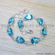 Blue Topaz 925 Sterling Silver Bracelet (SJWBR-503) Blue Topaz 925 Sterling Silver Bracelet (SJWBR-503)