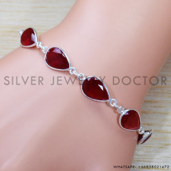 Ruby 925 Sterling Silver Bracelet (SJWBR-506)