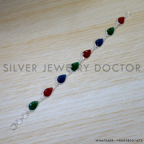 Ruby 925 Sterling Silver Bracelet (SJWBR-510) Ruby 925 Sterling Silver Bracelet (SJWBR-510)