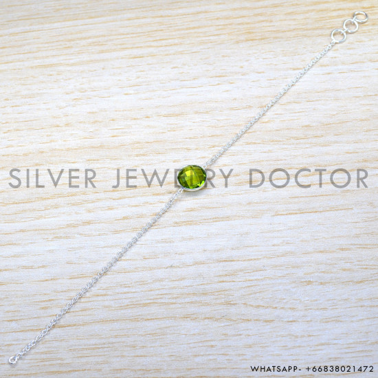 Peridot 925 Sterling Silver Bracelet (SJWBR-511) Peridot 925 Sterling Silver Bracelet (SJWBR-511)