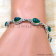 Green Onyx 925 Sterling Silver Bracelet (SJWBR-513)