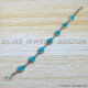 Turquoise 925 Sterling Silver Bracelet (SJWBR-514)