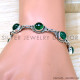 Green Onyx 925 Sterling Silver Bracelet (SJWBR-515)