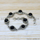 Black Onyx 925 Sterling Silver Bracelet (SJWBR-520)