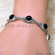Black Onyx 925 Sterling Silver Bracelet (SJWBR-520)