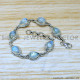 Rainbow Moonstone 925 Sterling Silver Bracelet (SJWBR-523)