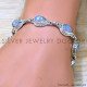 Rainbow Moonstone 925 Sterling Silver Bracelet (SJWBR-523)