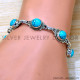 Turquoise 925 Sterling Silver Bracelet (SJWBR-524)