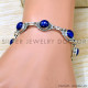Lapis Lazuli 925 Sterling Silver Bracelet (SJWBR-531)