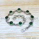 Green Onyx 925 Sterling Silver Bracelet (SJWBR-533)