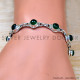 Green Onyx 925 Sterling Silver Bracelet (SJWBR-533)