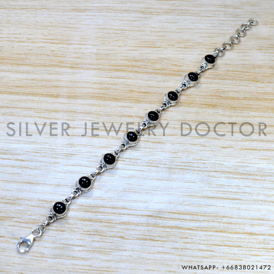 Garnet 925 Sterling Silver Bracelet (SJWBR-535)