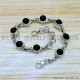 Black Onyx 925 Sterling Silver Bracelet (SJWBR-537)