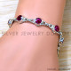 Ruby 925 Sterling Silver Bracelet (SJWBR-538)