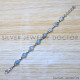 Rainbow Moonstone 925 Sterling Silver Bracelet (SJWBR-539)