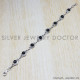 Black Onyx 925 Sterling Silver Bracelet (SJWBR-54) Black Onyx 925 Sterling Silver Bracelet (SJWBR-54)