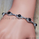 Black Onyx 925 Sterling Silver Bracelet (SJWBR-54) Black Onyx 925 Sterling Silver Bracelet (SJWBR-54)