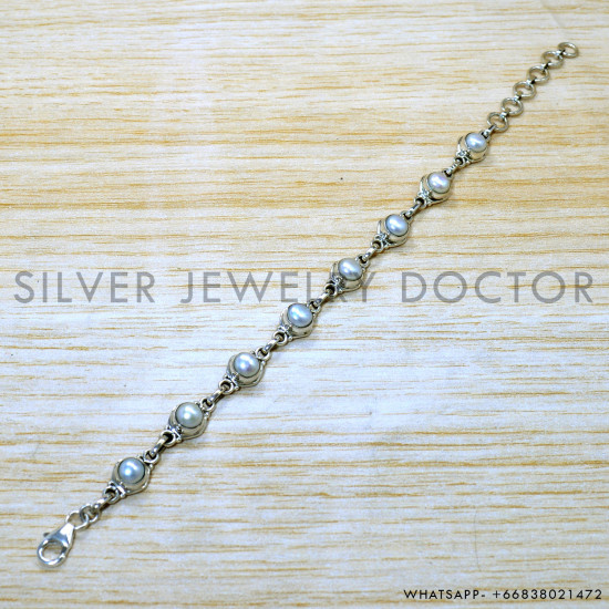 Pearl 925 Sterling Silver Bracelet (SJWBR-540)