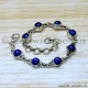 Lapis Lazuli 925 Sterling Silver Bracelet (SJWBR-542)