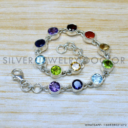 Carnelian 925 Sterling Silver Bracelet (SJWBR-543)
