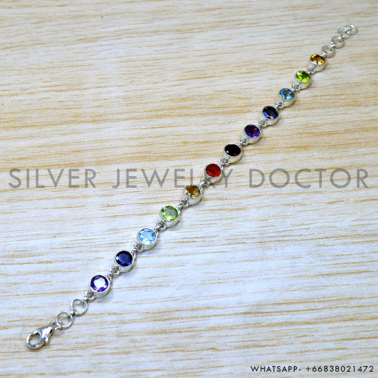 Carnelian 925 Sterling Silver Bracelet (SJWBR-543)