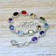 Garnet 925 Sterling Silver Bracelet (SJWBR-544) Garnet 925 Sterling Silver Bracelet (SJWBR-544)