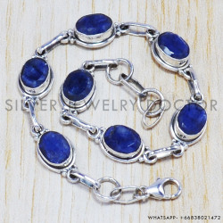 Sapphire 925 Sterling Silver Bracelet (SJWBR-55) Sapphire 925 Sterling Silver Bracelet (SJWBR-55)