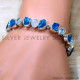 Rainbow Moonstone 925 Sterling Silver Bracelet (SJWBR-554)