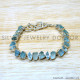 Blue Topaz 925 Sterling Silver Bracelet (SJWBR-558)