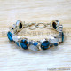 Copper Turquoise 925 Sterling Silver Bracelet (SJWBR-565)