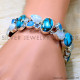 Copper Turquoise 925 Sterling Silver Bracelet (SJWBR-565)