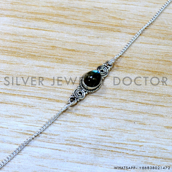 Labradorite 925 Sterling Silver Bracelet (SJWBR-567) Labradorite 925 Sterling Silver Bracelet (SJWBR-567)