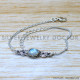 Rainbow Moonstone 925 Sterling Silver Bracelet (SJWBR-568) Rainbow Moonstone 925 Sterling Silver Bracelet (SJWBR-568)